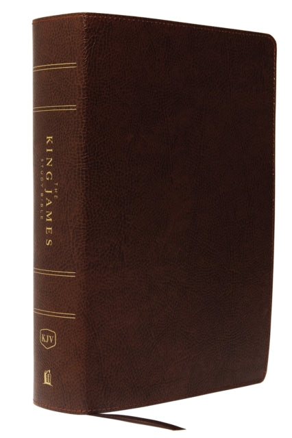Book cover of: KJV, The King James Study Bible, Bonded Leather, Brown, Thumb Indexed, Red Letter, Full-Color Edition. By: Thomas Thomas Nelson