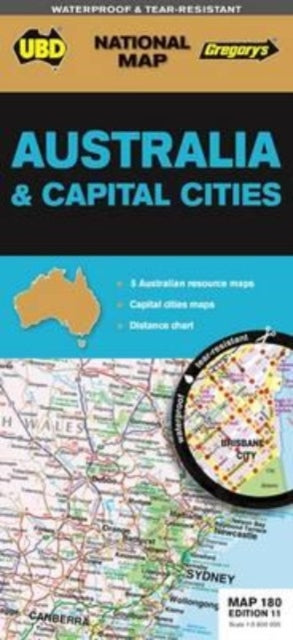 Book cover of: Australia & Cities Map 180 11th ed (waterproof)