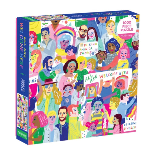 Book cover of: All Are Welcome Here! 1000 Piece Family Puzzle