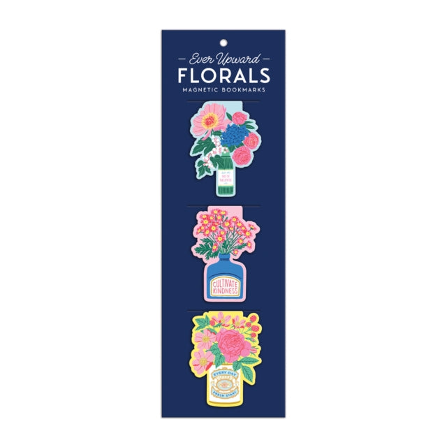 Book cover of: Ever Upward Florals Shaped Magnetic Bookmarks. By: Galison