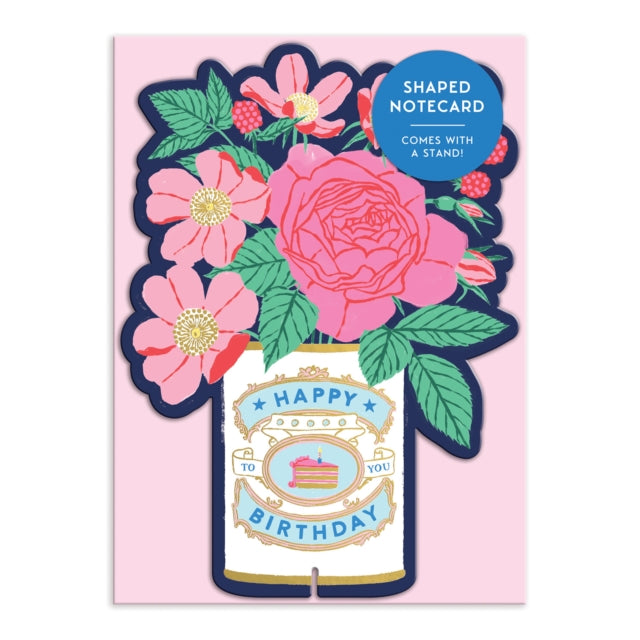 Book cover of: Ever Upward Birthday Shaped Notecard w/Stand. By: Galison