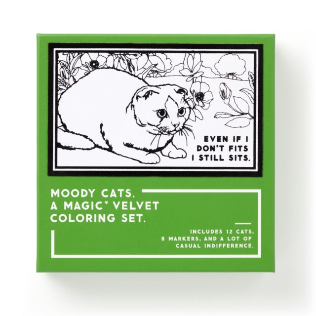 Book cover of: Moody Cats Magic Velvet Coloring Set. By: Brass Monkey
