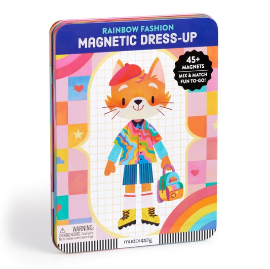 Book cover of: Rainbow Fashion Magnetic Dress-Up. By: Mudpuppy