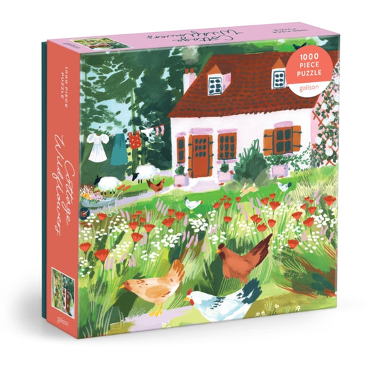 Book cover of: Cottage Wildflowers 1000 Piece Puzzle in a Square Box