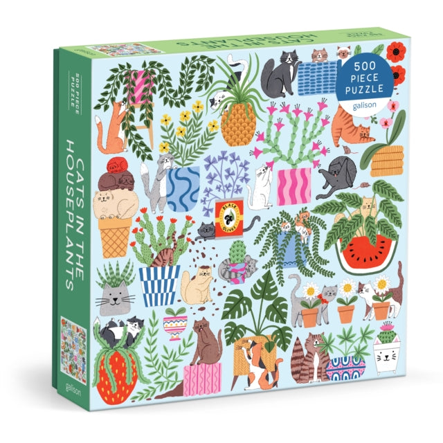 Book cover of: Cats in the Houseplants 500 Piece Puzzle