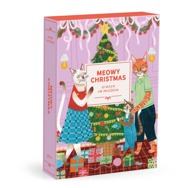 Book cover of: Meowy Christmas 12 Days of Puzzles 500 Piece Countdown