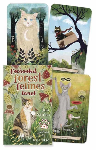 Book cover of: Enchanted Forest Felines Tarot