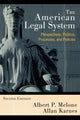 Book cover of: American Legal System. By: Albert P. Melone, Karnes Allan