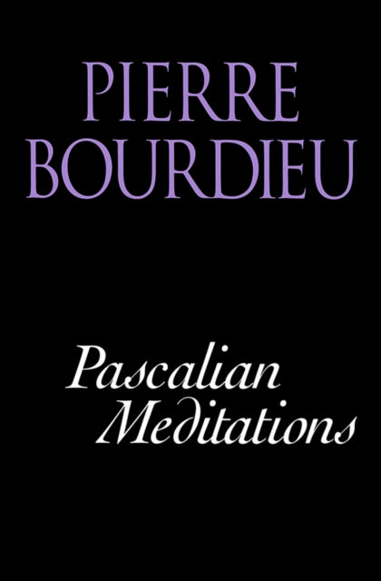 Book cover of: Pascalian Meditations