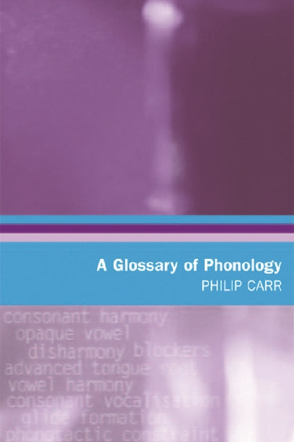 Book cover of: Glossary of Phonology