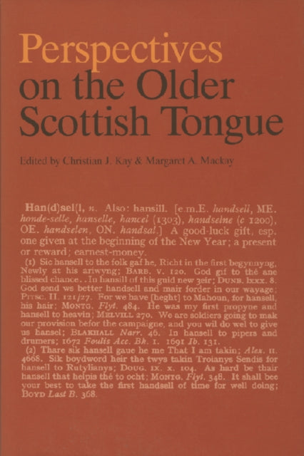 Book cover of: Perspectives on the Older Scottish Tongue. By: Scots Language Dictionaries
