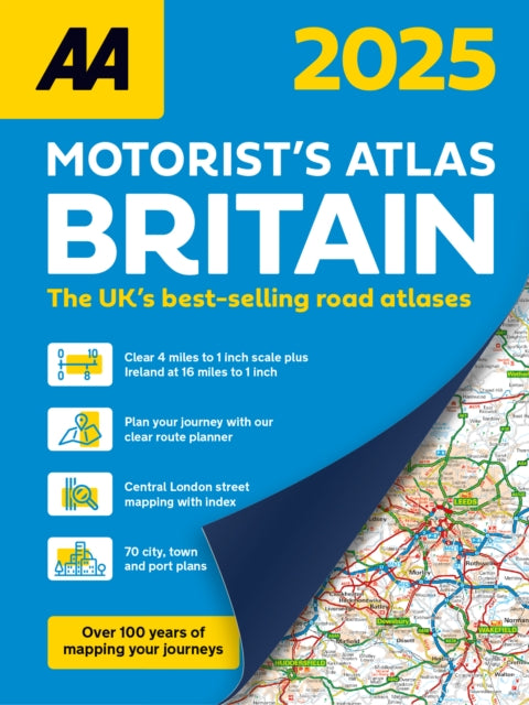 Book cover of: AA Motorist's Atlas 2025. By: A. A. Publishing