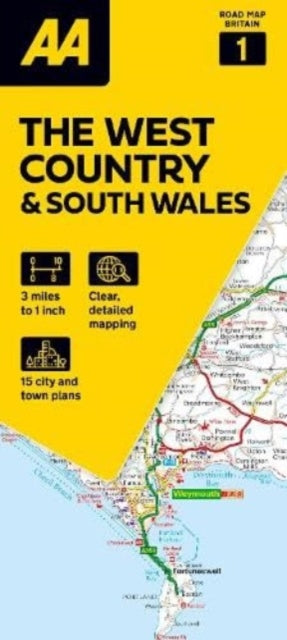 Book cover of: AA Road Map The West Country & South Wales