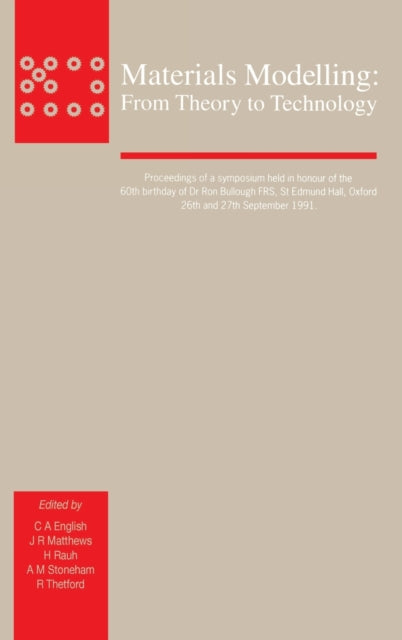 Book cover of: Materials Modelling. By: English