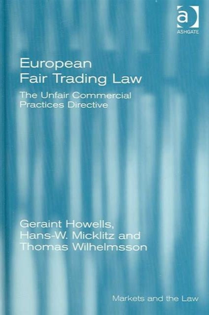 Book cover of: European Fair Trading Law. By: Thomas Wilhelmsson