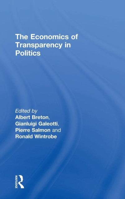 Book cover of: Economics of Transparency in Politics