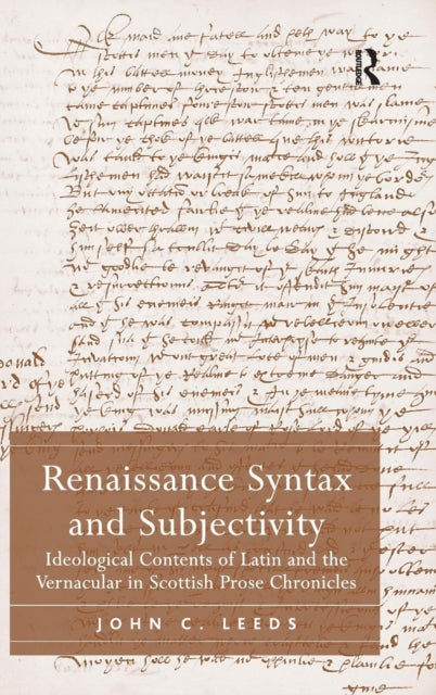Book cover of: Renaissance Syntax and Subjectivity. By: John C. Leeds
