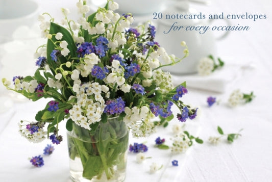 Book cover of: Card Box of 20 Notecards and Envelopes: Forget-me-nots. By: Peony Press