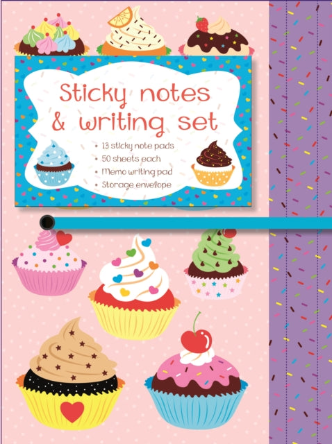 Book cover of: Sticky Notes and Writing Set: Cupcakes. By: Peony Press Staff