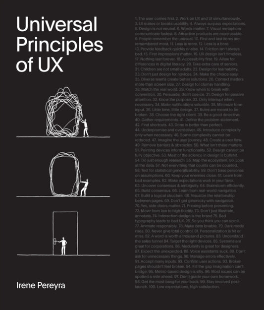 Book cover of: Universal Principles of UX. By: Irene Pereyra
