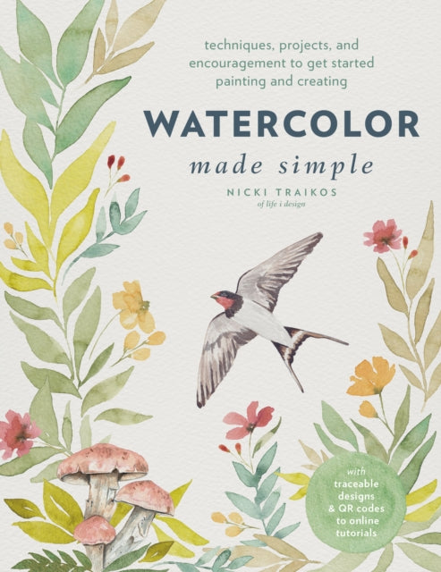 Book cover of: Watercolor Made Simple. By: Nicki Traikos