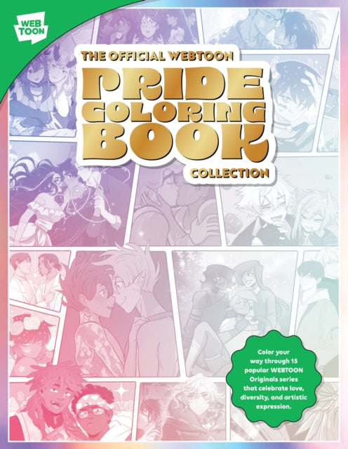 Book cover of: Official WEBTOON Pride Coloring Book Collection. By: WEBTOON Entertainment