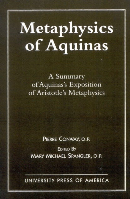 Book cover of: Metaphysics of Aquinas