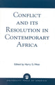 Book cover of: Conflict and its Resolution in Contemporary Africa