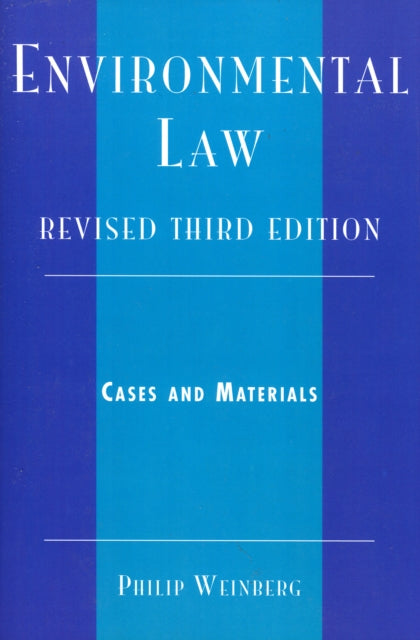 Book cover of: Environmental Law. By: Philip Weinberg