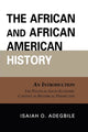 Book cover of: African and African American History. By: Isaiah O. Adegbile