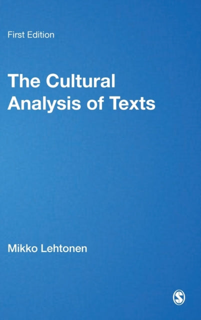 Book cover of: Cultural Analysis of Texts