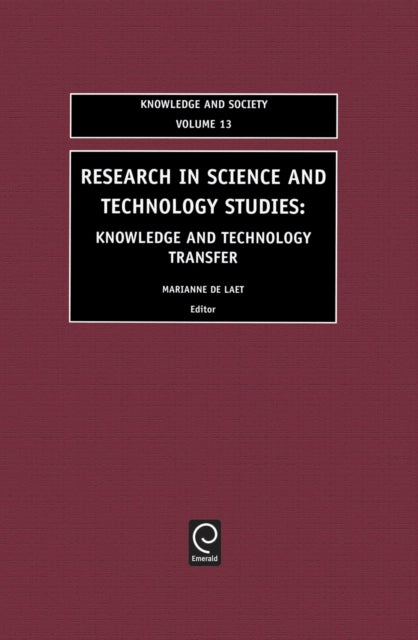 Book cover of: Research in Science and Technology Studies. By: Marianne de Laet