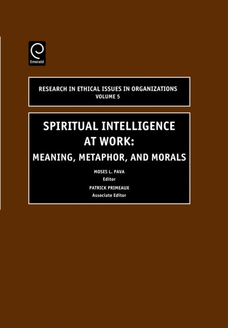 Book cover of: Spiritual Intelligence at Work. By: Moses Pava