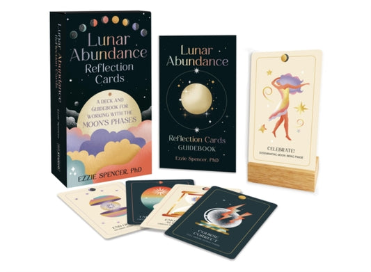 Book cover of: Lunar Abundance Reflection Cards. By: Ezzie Spencer