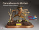 Book cover of: Caricatures in Motion. By: Caricature Carvers of America