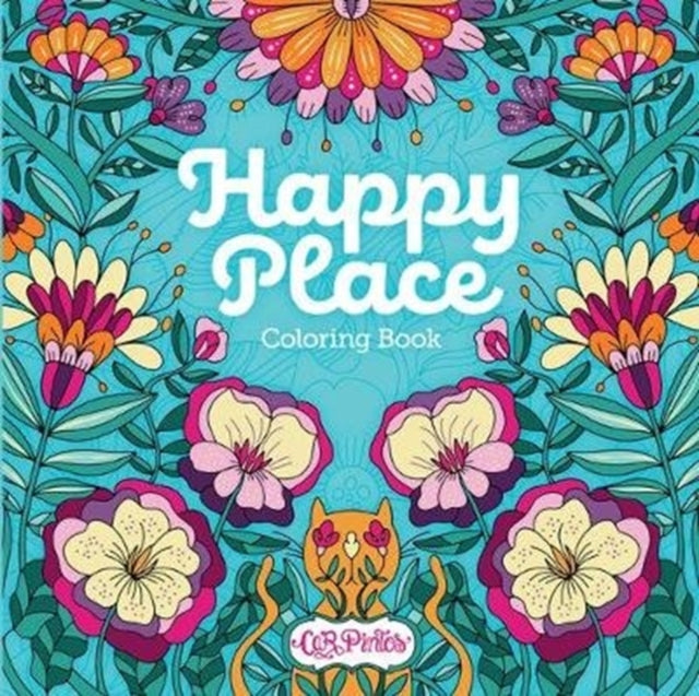 Book cover of: Happy Place Coloring Book. By: Car Pintos
