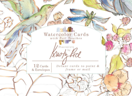 Book cover of: Watercolor Cards with Foil Touches. By: Kristy Rice