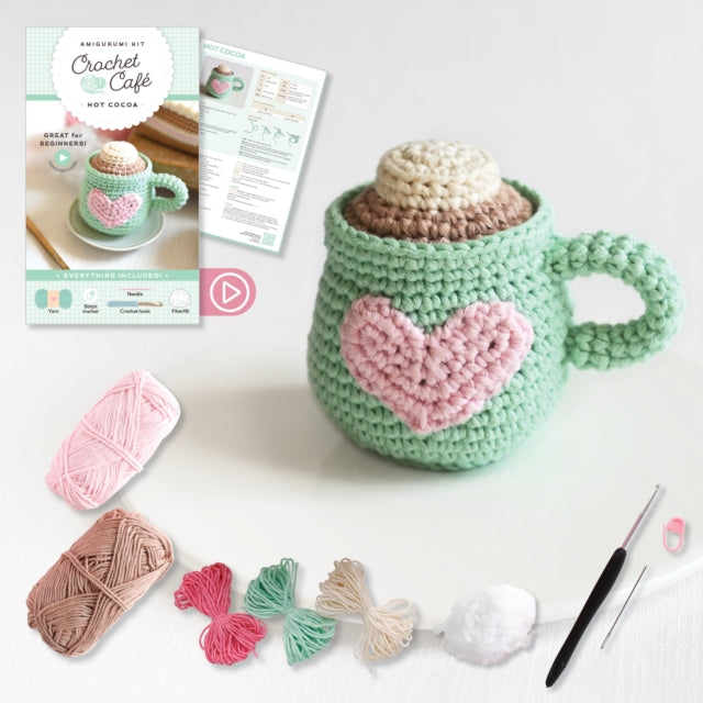 Book cover of: Crochet Cafe Amigurumi Kit Hot Cocoa