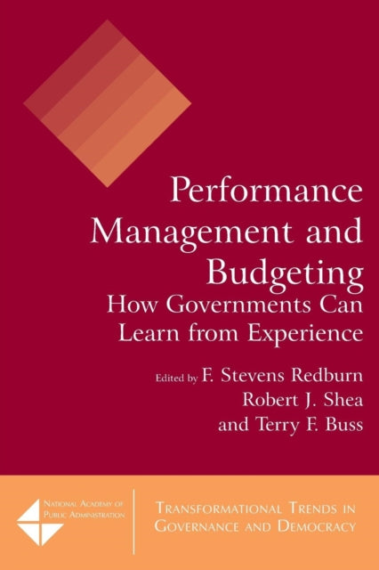 Book cover of: Performance Management and Budgeting. By: F. Stevens Redburn