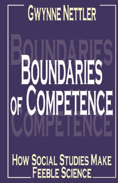 Book cover of: Boundaries of Competence. By: Gwynne Nettler