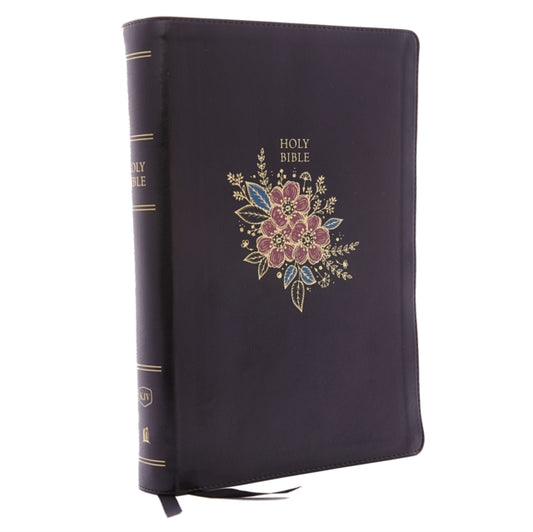 Book cover of: KJV Holy Bible: Super Giant Print with 43,000 Cross References, Deluxe Black Floral Leathersoft, Red Letter, Comfort Print (Thumb Indexed): King James Version. By: Thomas Thomas Nelson
