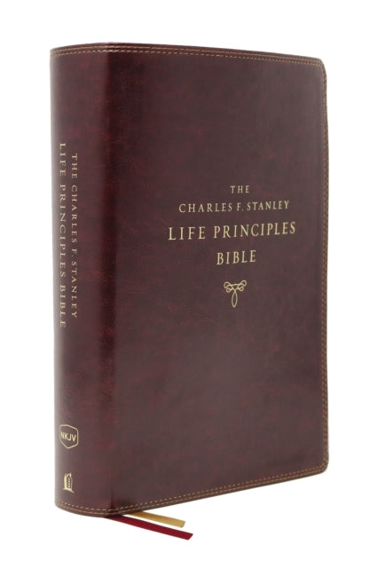 Book cover of: NKJV, Charles F. Stanley Life Principles Bible, 2nd Edition, Leathersoft, Burgundy, Thumb Indexed, Comfort Print. By: Charles F. Stanley (personal)