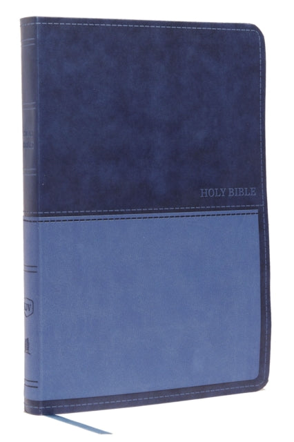 Book cover of: KJV Holy Bible: Value Large Print Thinline, Blue Leathersoft, Red Letter, Comfort Print: King James Version. By: Thomas Thomas Nelson