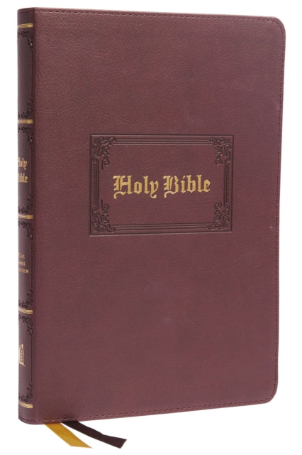 Book cover of: KJV Holy Bible: Large Print Thinline, Brown Leathersoft, Red Letter, Comfort Print: King James Version. By: Thomas Thomas Nelson