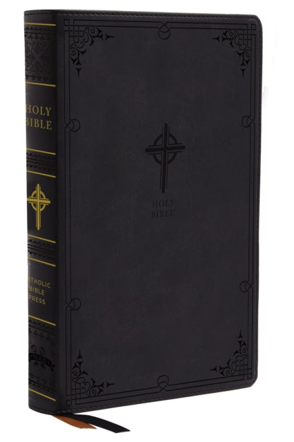 Book cover of: NABRE, New American Bible, Revised Edition, Catholic Bible, Large Print Edition, Leathersoft, Black, Thumb Indexed, Comfort Print. By: Catholic Bible Catholic Bible Press