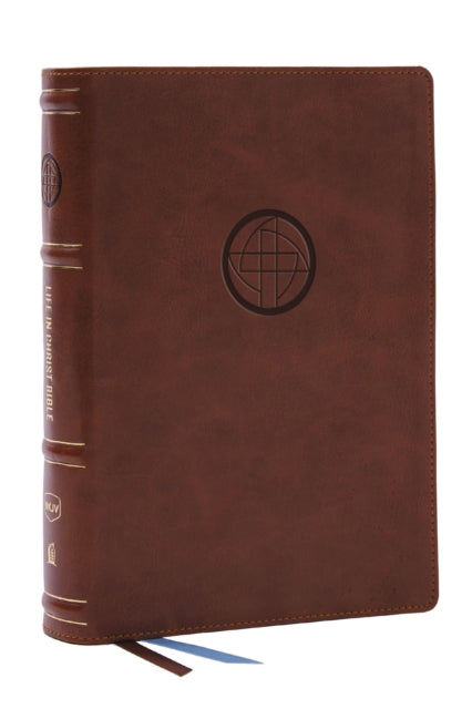 Book cover of: Life in Christ Bible: Discovering, Believing, and Rejoicing in Who God Says You Are  (NKJV, Brown Leathersoft, Red Letter, Comfort Print). By: Zondervan