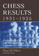 Book cover of: Chess Results, 1931-1935. By: Gino Di Felice