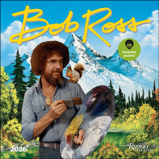 Book cover of: Bob Ross 2026 Wall Calendar (Includes Full-Color Poster)