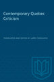 Book cover of: Contemporary Quebec Criticism