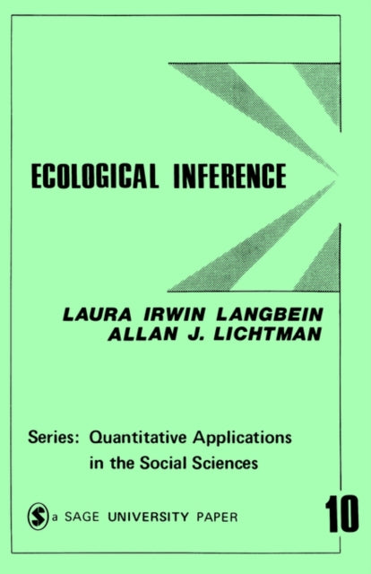 Book cover of: Ecological Inference